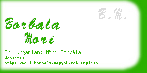 borbala mori business card